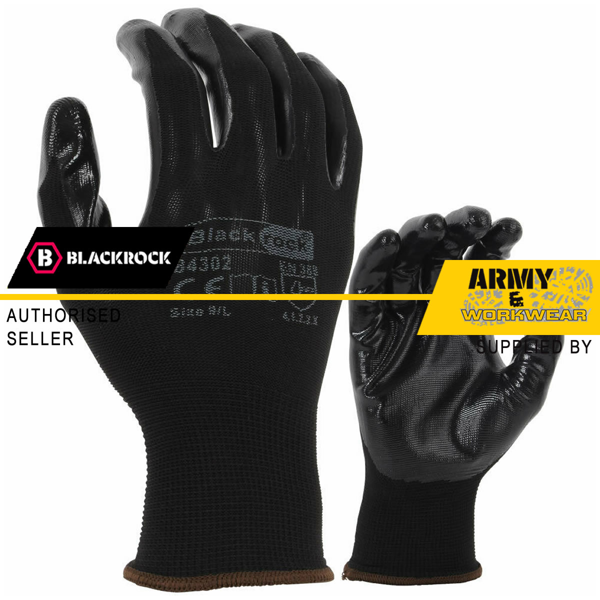 Blackrock Nitrile Super Grip Glove Handguard, Oily Condition, Engineering