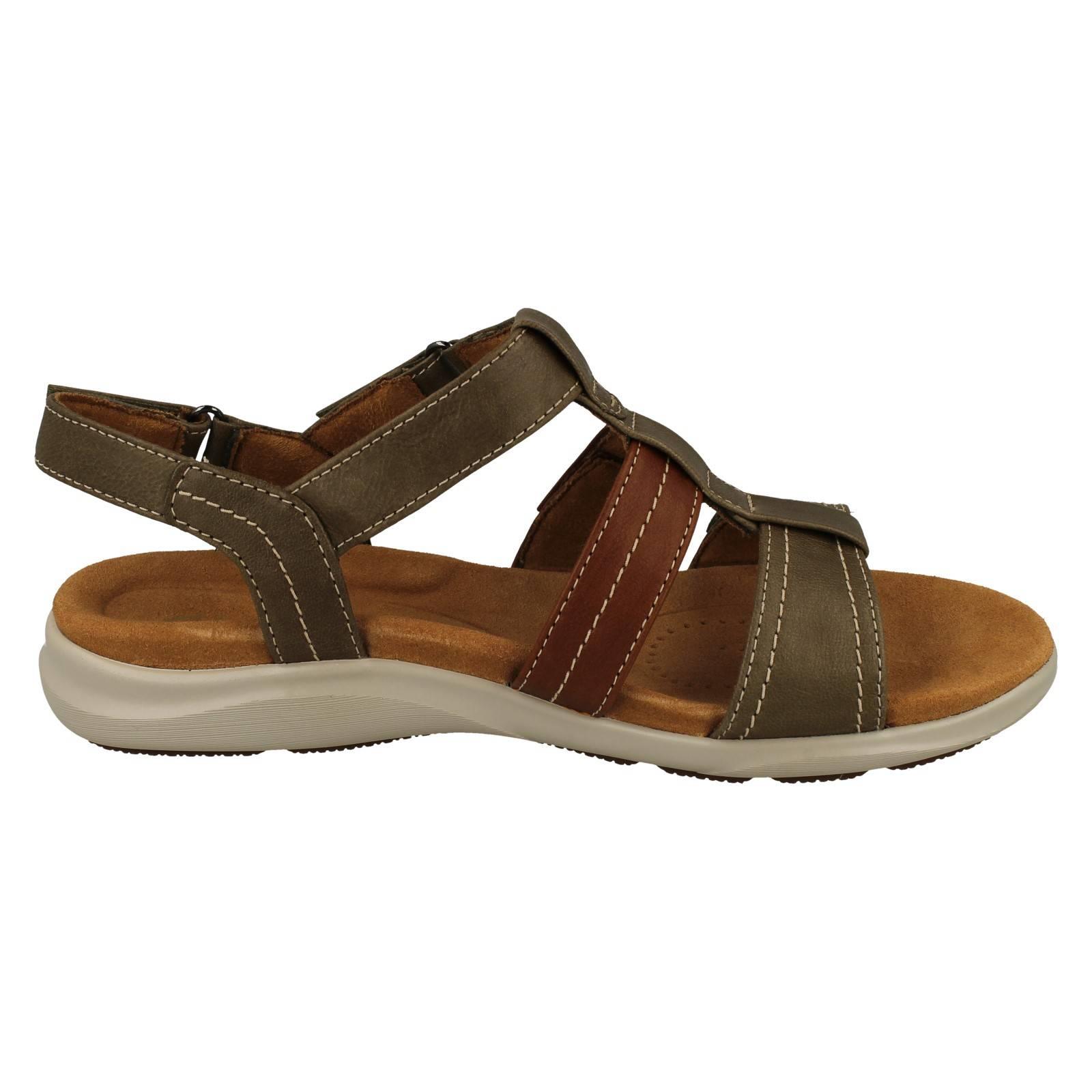 Sandales à Talons Clarks Pour Femmes - à Lanières, Avec Coussin De Confort, Scratch, Neuves